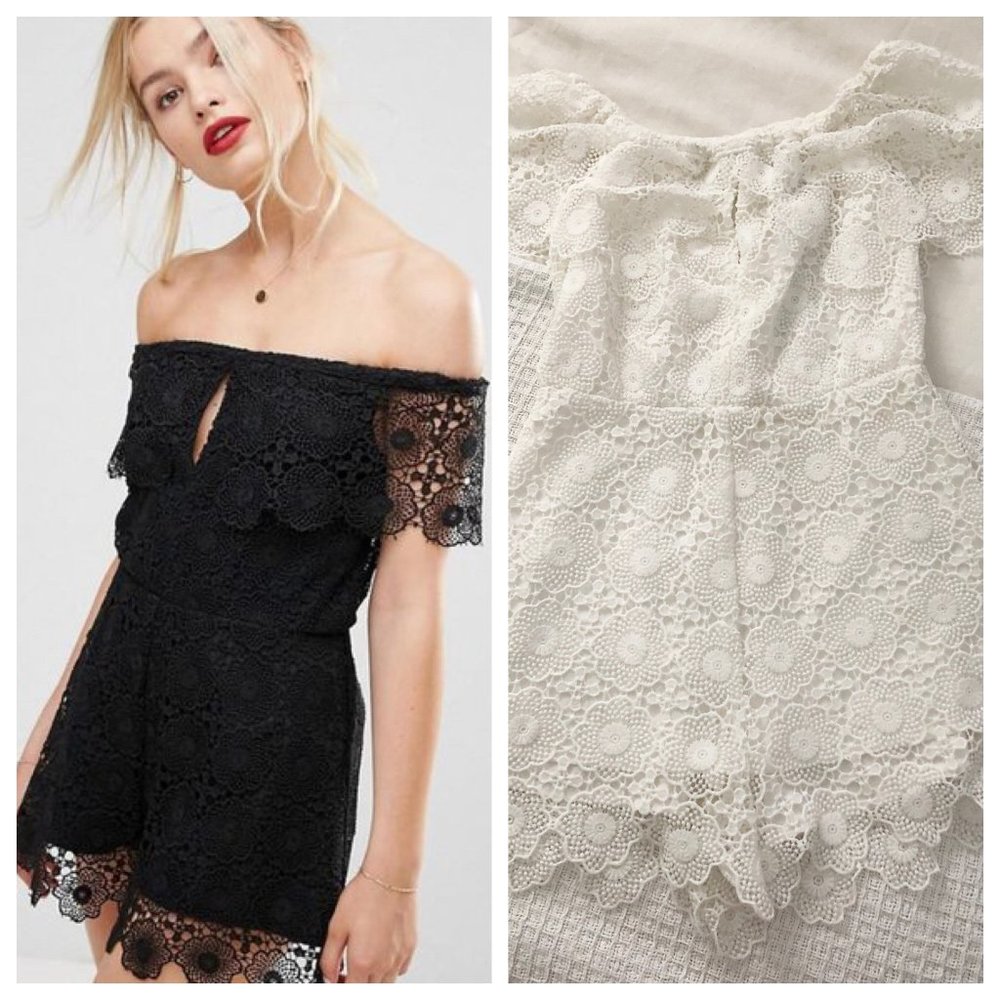 Bec Bridge White Daisy Eyelet Lace Playsuit Romper
